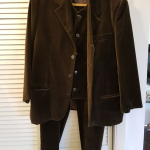 Three piece men's velvet suit